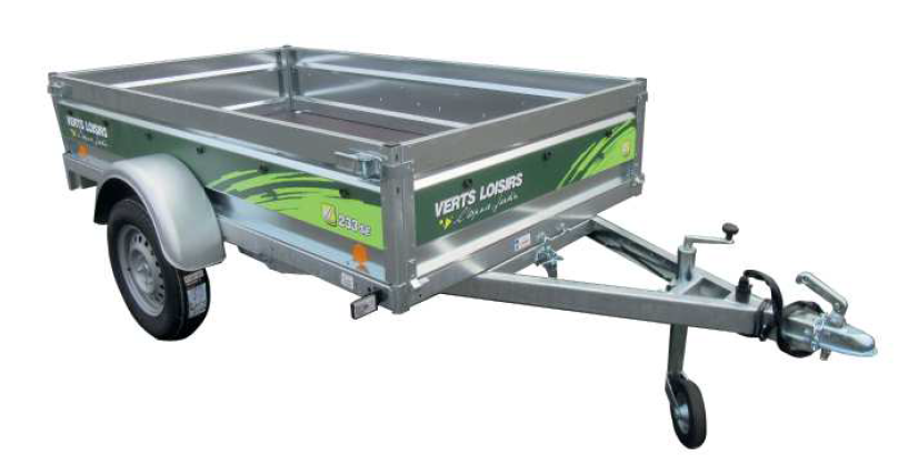 REMORQUE BAGAGÈRE VERTS LOISIRS VL233.5 SIMPLE ESSIEU