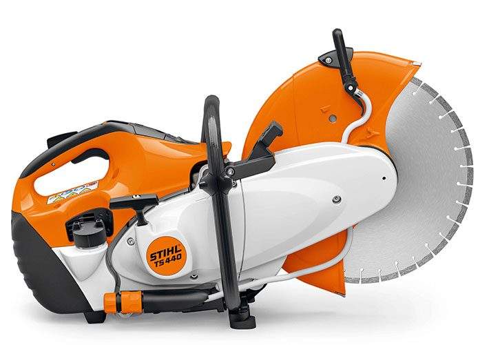 DÉCOUPEUSE À DISQUE STIHL THERMIQUE TS 440 AVEC DISQUE RESINE DIAMETRE 350MM